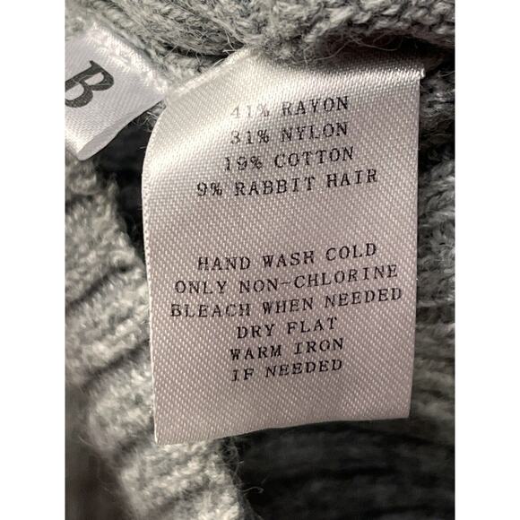 Ann Taylor Loft Cowl Neck Sweater Womens XS Petite Pullover Gray Rabbit blend - Picture 5 of 7